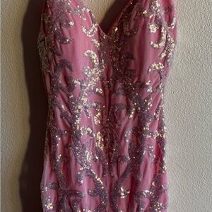 Windsor Pink and Silver Sequin Mini Dress